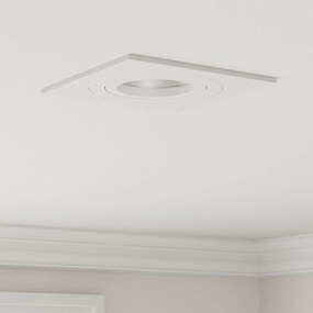vidaXL Κρυφά Σποτ 6 τεμ Τετράγωνο GU10 Λευκό 91x91 χλστ