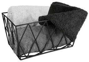 Καλάθι Αποθήκευσης Slack M 28x12x19cm Black Kleine Wolke Metal