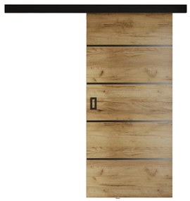 Συρόμενες πόρτες Dover 171, 23 kg, Craft δρυς, Πλαστικοποιημένη μοριοσανίδα, Ανοιχτό καφέ, Αλουμίνιο | Epipla1.gr