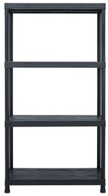 VidaXL Ραφιέρες 2 τεμ. Μαύρες 60 x 30 x 138 εκ. Πλαστικές