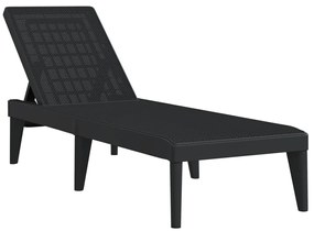 vidaXL Ξαπλώστρα Ανθρακί 186 x 60 x 29 από Πολυπροπυλένιο