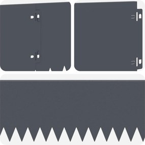 vidaXL Περίγραμμα γκαζόν 10 τμχ. 103 x 20 εκ Steel Ανθρακί
