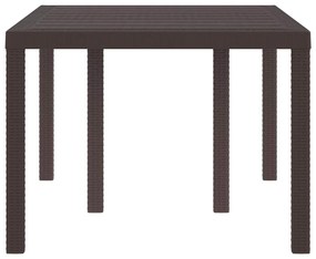 vidaXL Τραπέζι Κήπου Καφέ 150 x 100 x 73 εκ. συνθετικό ρατάν