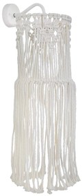 Απλίκα Τοίχου Heronia Macrame 01 Handmade 31-1086 Rope/White