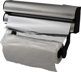 Βάση οργάνωσης ρολών επιτοίχια μεταλλική ασημί 34x20x9