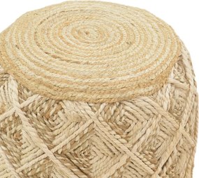 Σκαμπό Yton Inart μπεζ 100% γιούτα 40x40x40εκ