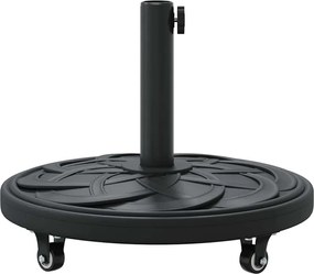 vidaXL Βάση ομπρέλας Art Deco Μαύρο Ø 45 x 39,5 εκ Σίδερο