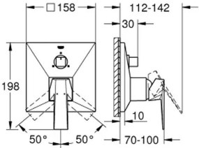 Εξωτερικά μέρη μπαταρίας λουτρού Grohe Allure Brilliant II-Ashmi Gualistero
