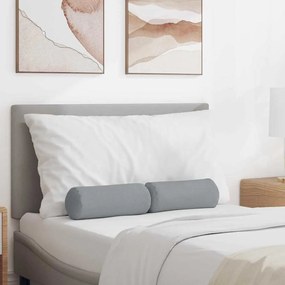 vidaXL Μαξιλάρια Στήριγμα 2 pcs Ανοιχτό γκρι Ø 15 x 40 εκ ύφασμα