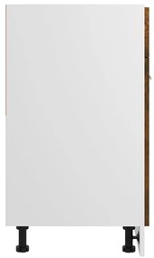 vidaXL Ντουλάπι με Συρτάρια "Lyon" Καπνιστή Δρυς 60x46x81,5 εκ. από Τεχνητό Ξύλο