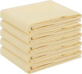 vidaXL Ύφασμα Τραπέζης 5 τμχ. Λευκό κρεμ 110 x 180 εκ Πολυεστέρας