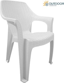 Πολυθρόνα βαρέους τύπου HERMES απο PP σε χρώμα λευκό 60x60x80