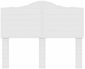 vidaXL Κεφαλάρι με κεφαλάρι Λευκό 135 cm Επεξεργασμένο ξύλο