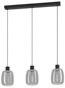 Έξυπνο Κρεμαστό Φωτιστικό Οροφής 3xLED 3,7W RGB TW 3CCT Dimmable Molochio-Z 901121 Eglo-901121-Μαύρο 901121