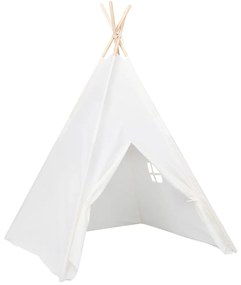 Σκηνή Teepee Παιδική Λευκή 120x120x150 εκ. Peach Skin με Σάκο - Λευκό