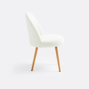 Καρέκλα με ύφασμα μπουκλέ, Ines