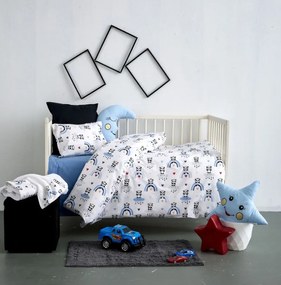 ΣΕΤ ΣΕΝΤΟΝΙΑ 75X110 BEBE ΛΙΚΝΟΥ ΧΩΡΙΣ ΛΑΣΤΙΧΟ - PANDA BLUE SB Home