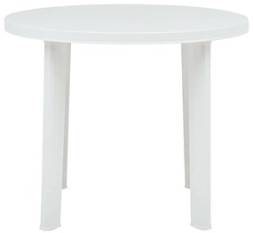 Τραπέζι Κήπου Λευκό 89 εκ. Πλαστικό - Λευκό