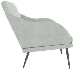vidaXL Πάγκος Ανοιχτό Γκρι 110 x 76 x 80 εκ. Βελούδινος