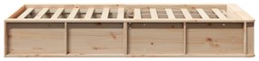 vidaXL Σκελετός Κρεβατιού με αποθήκευση Καφέ 90 x 190 cm ξύλο
