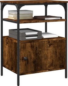 vidaXL Βάση Εκτυπωτή 3 Επιπέδων Καπνιστή Δρυς 50x40x76 εκ Επεξ. Ξύλο