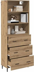 vidaXL Highboard 2 pcs Artisan Oak 69,5 x 32,5 x 180 εκ