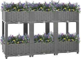 vidaXL Ζαρντινιέρα 120 x 40 x 71 εκ. από Πολυπροπυλένιο