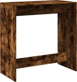 vidaXL Τραπέζι Μπαρ Καπνιστή Δρυς 102x50x103,5εκ. Επεξεργ. Ξύλο