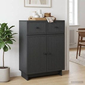 VidaXL Πλαϊνό γραφείο Μαύρο 66 x 34,5 x 90 εκ Επεξεργασμένο Ξύλο