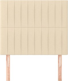 vidaXL Κεφαλάρι Κρεμ Ύφασμα 100x5x118/128 εκ.