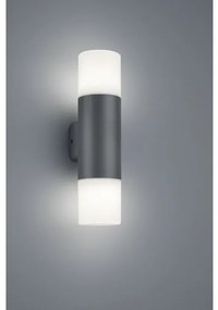 Απλίκα Φωτιστικό Τοίχου 2xΕ27 IP44 Up Down 33cm Hoosic Trio Lighting-224060242-Ανθρακί 224060242