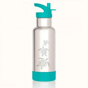 Μπουκάλι - Θερμός Funky Turtles GSJFUN50/2 7,5x24cm 500ml Silver-Turquoise Gaspajoe Stainless Steel