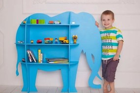 Intra απο ξύλο plywood 3mm-4mm πάχος – Ξύλινο ράφι σε σχήμα ελέφαντα για παιχνίδια και βιβλία 40x40 cm INTRAVECTRY-MY545180