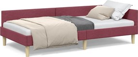 vidaXL Κρεβάτι Γωνίας Κόκκινο 80 x 200 cm ύφασμα