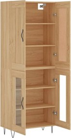vidaXL Ντουλάπι Sonoma δρυς 69,5 x 34 x 180 εκ. από Επεξεργασμένο Ξύλο