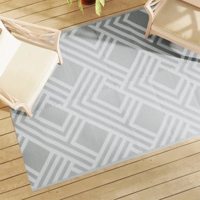 vidaXL Χαλί εξωτερικού χώρου ARAKIL Γκρι 140x200 cm PP
