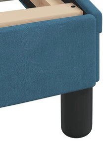 vidaXL Κρεβάτι με Στρώμα Dover Μπλε 120x200 εκ. Βελούδινο