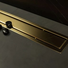 Karag Confluo Premium Line Oro 24K - Γραμμικό Σιφώνι Δαπέδου Χρυσο - 30 εκ.