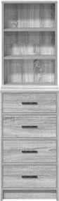 vidaXL Highboard Γκρι sonoma 40 x 41 x 135 εκ. Επεξεργασμένο Ξύλο