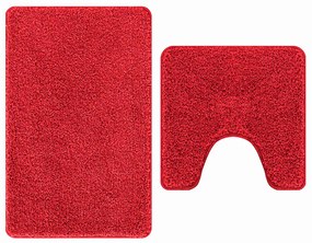 vidaXL Πατάκι μπάνιου 2 pcs Κόκκινο 50 x 50 cm Πολυπροπυλένιο