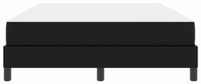 vidaXL Κρεβάτι με στρώμα Μαύρο 140 x 200 cm Τεχνητό δέρμα