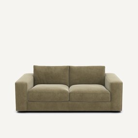 Καναπές 3 θέσεων compact από λινό βελούδο, SKANDER