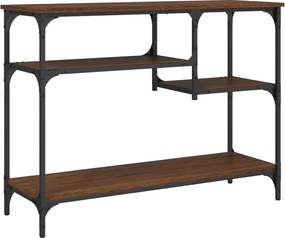 vidaXL Τραπέζι Κονσόλα με Ράφια Καφέ Δρυς 100 x 35 x 75 εκ.