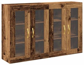 vidaXL Επιτοίχιο ντουλάπι 2 pcs Παλαιό ξύλο 69.5 x 34 x 90 εκ.
