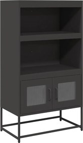 vidaXL Highboard Μαύρο 68x39x123 cm Χάλυβας