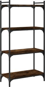 vidaXL Βιβλιοθήκη 4 Επιπέδων Καπνιστή Δρυς 60x30x120 εκ. Επεξεργ. Ξύλο