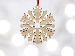 Intra απο ξύλο plywood 3mm-4mm πάχος – Στολίδι με νιφάδες χιονιού 20x25 cm INTRAVECTRY-MY547280