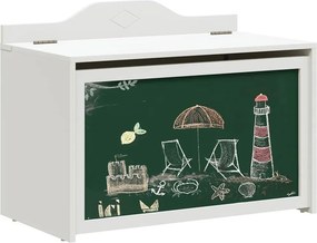 vidaXL Κουτί με αποθήκευση και μπροστά από κιμωλία ROROS Λευκό
