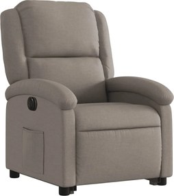vidaXL Πολυθρόνα Ηλεκτρική Ανακλ.Taupe Υφασμάτινη