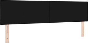 vidaXL LED κεφαλάρι Μαύρο 180 cm Τεχνητό Δέρμα